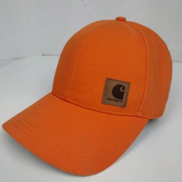 Hard To Find Colorway CARHARTT Orange Quick Duck Adjustable Hat NWOT - Picture 2 of 9